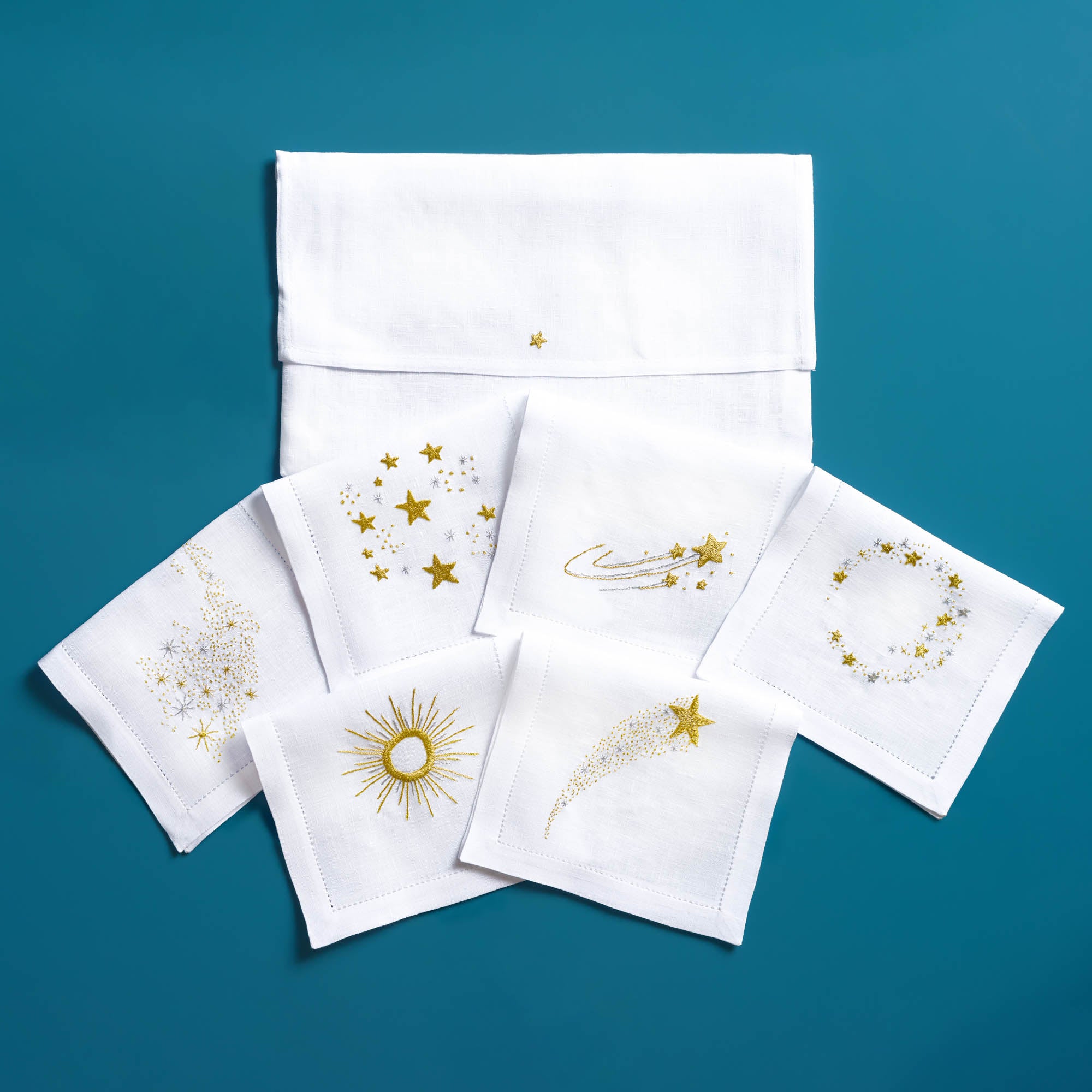 Table - Drink Placemat - Stars & Co (Hand-Embroidered)