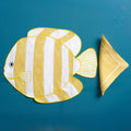 Striped Fish — hand-embroidered Italian linen | Maison Alia