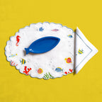 Table - Placemat - Oval Shaped Corals & Fishes