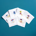 Deauville - Cocktail Napkins — hand-embroidered Italian linen cocktail napkin | Maison Alia