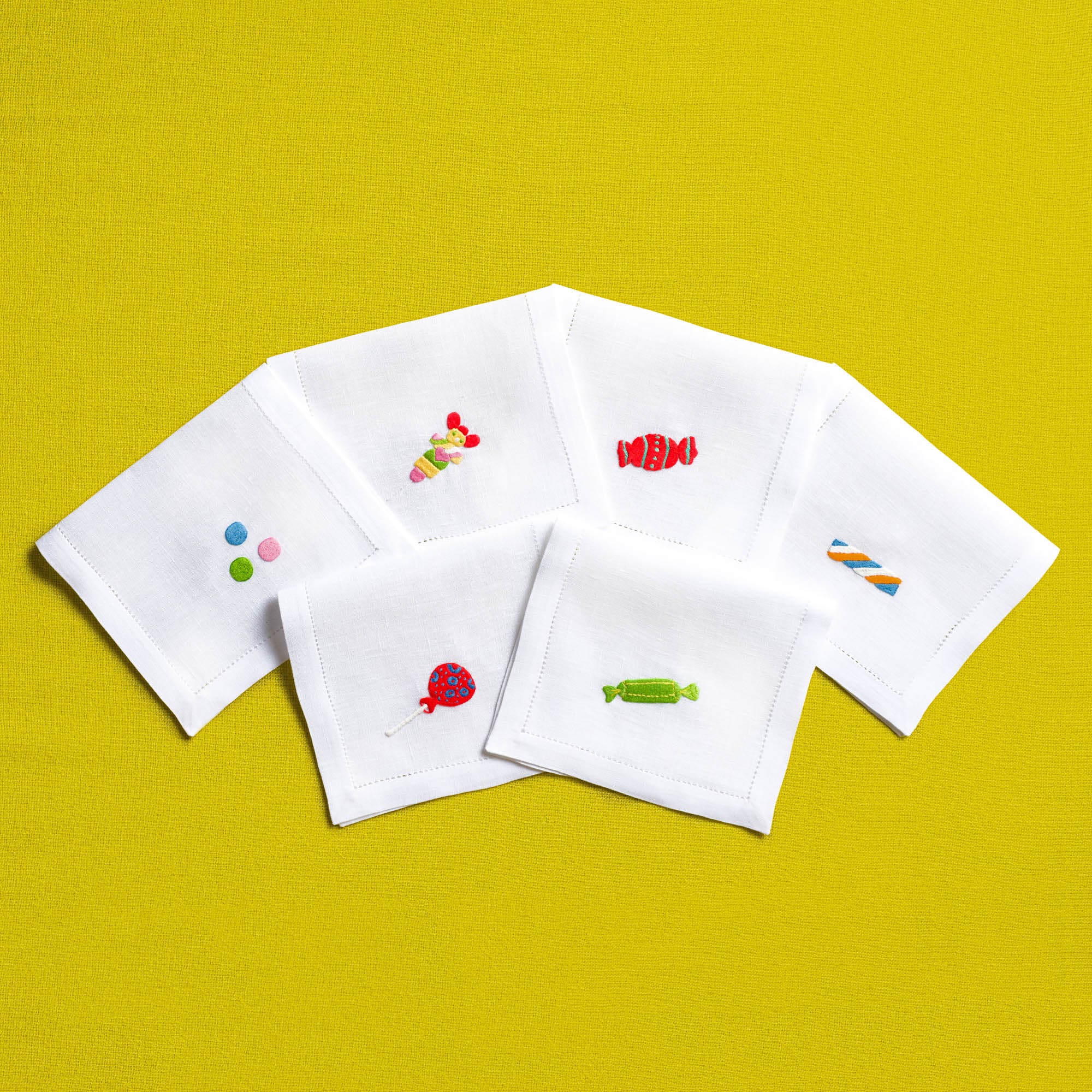 Table - Drink Placemat - Bonbons (Hand-Embroidered)