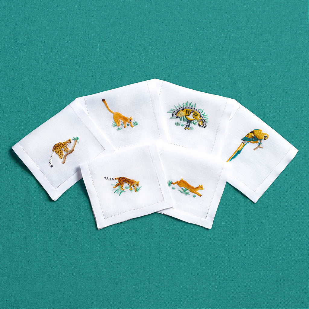 Table - Drink Placemat - Waza (Hand-Embroidered)