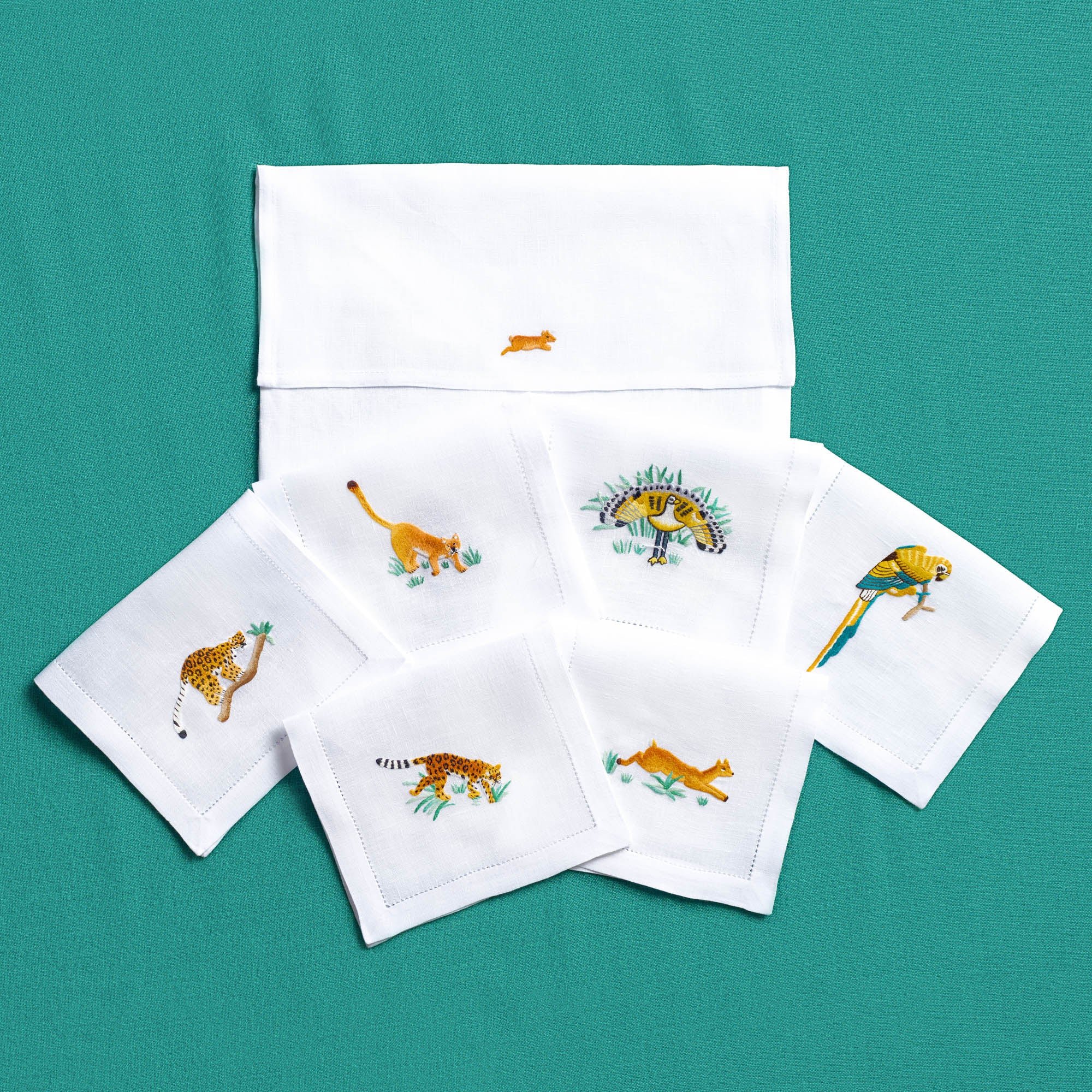 Table - Drink Placemat - Waza (Hand-Embroidered)