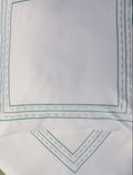 Lignes Vertes Pointillées — embroidered bed linen set | Maison Alia