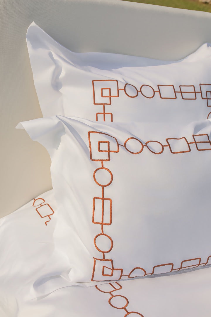 Carrés et Cercles Dorés - Bed Set