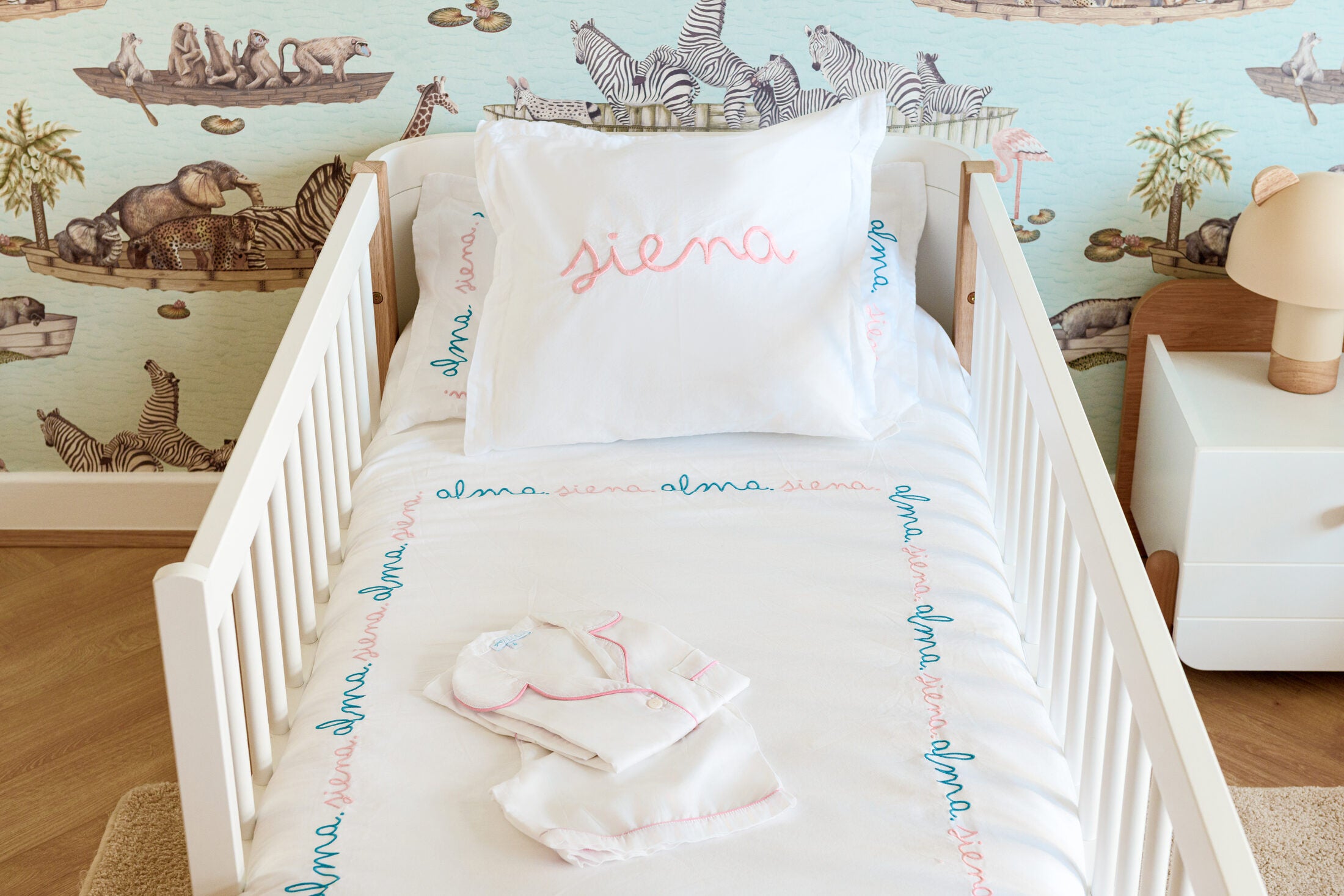 In Your Own Words — personalised embroidered kids bed linen | Maison Alia