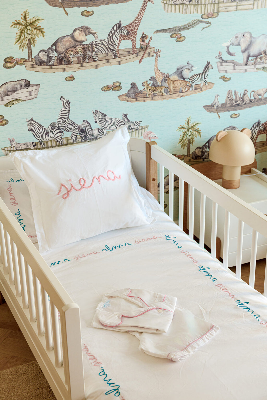 In Your Own Words — personalised embroidered kids bed linen | Maison Alia