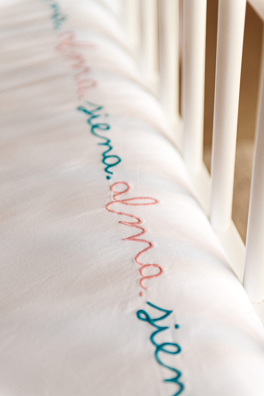 In Your Own Words — personalised embroidered kids bed linen | Maison Alia