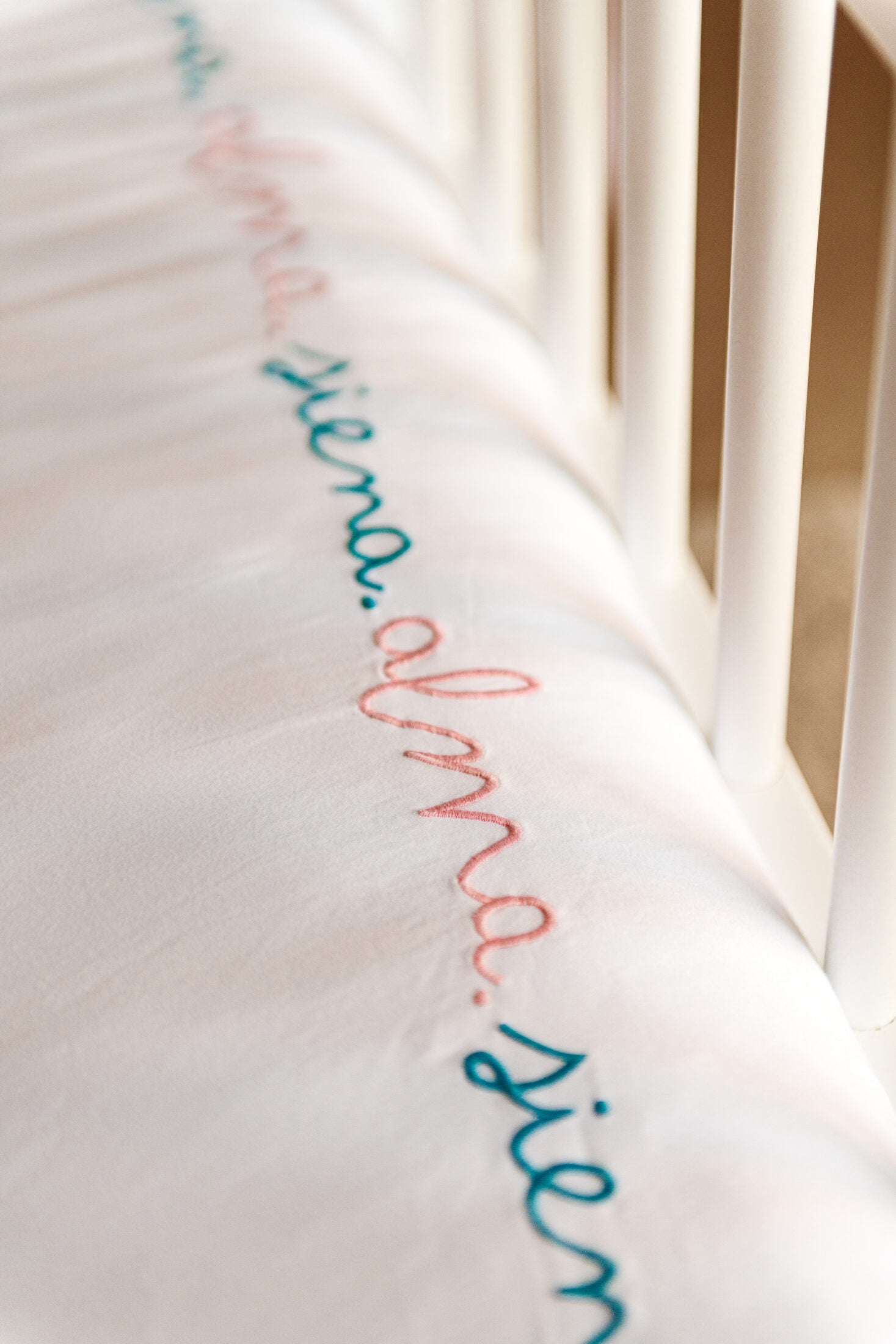 In Your Own Words — personalised embroidered kids bed linen | Maison Alia