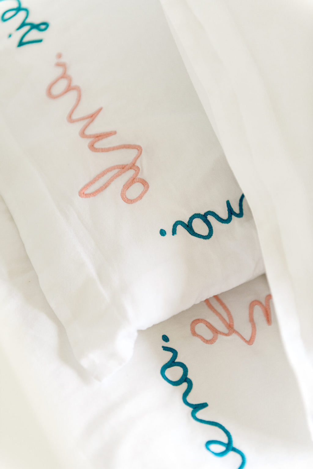 In Your Own Words — personalised embroidered kids bed linen | Maison Alia