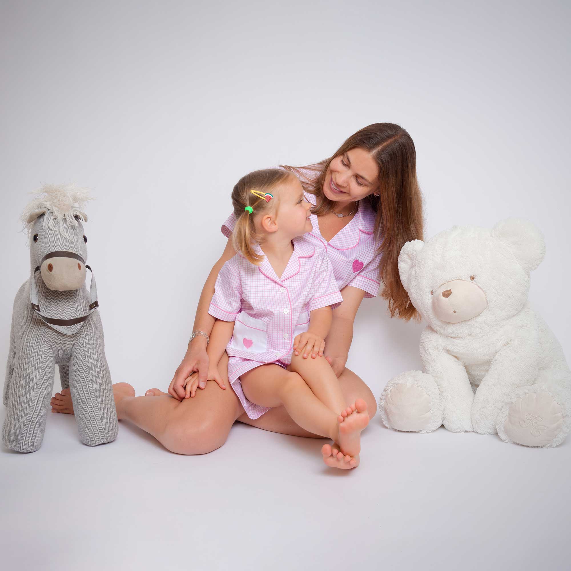 Kids - Pyjama Collection - Checkered Pink (Heart)
