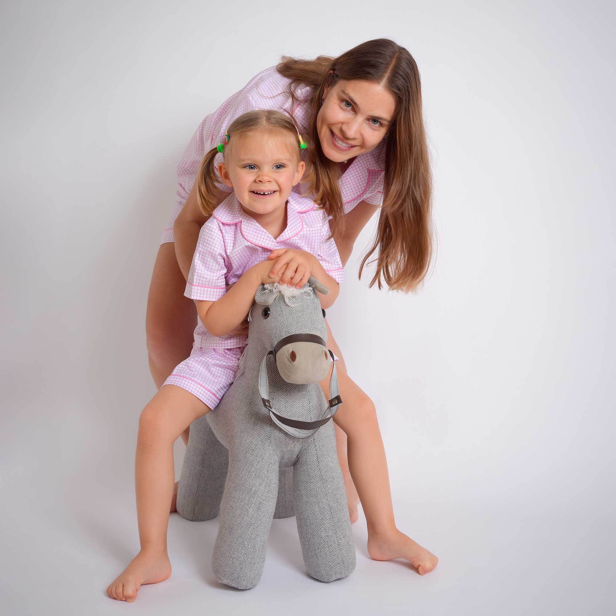 Kids - Pyjama Collection - Checkered Pink (Heart)