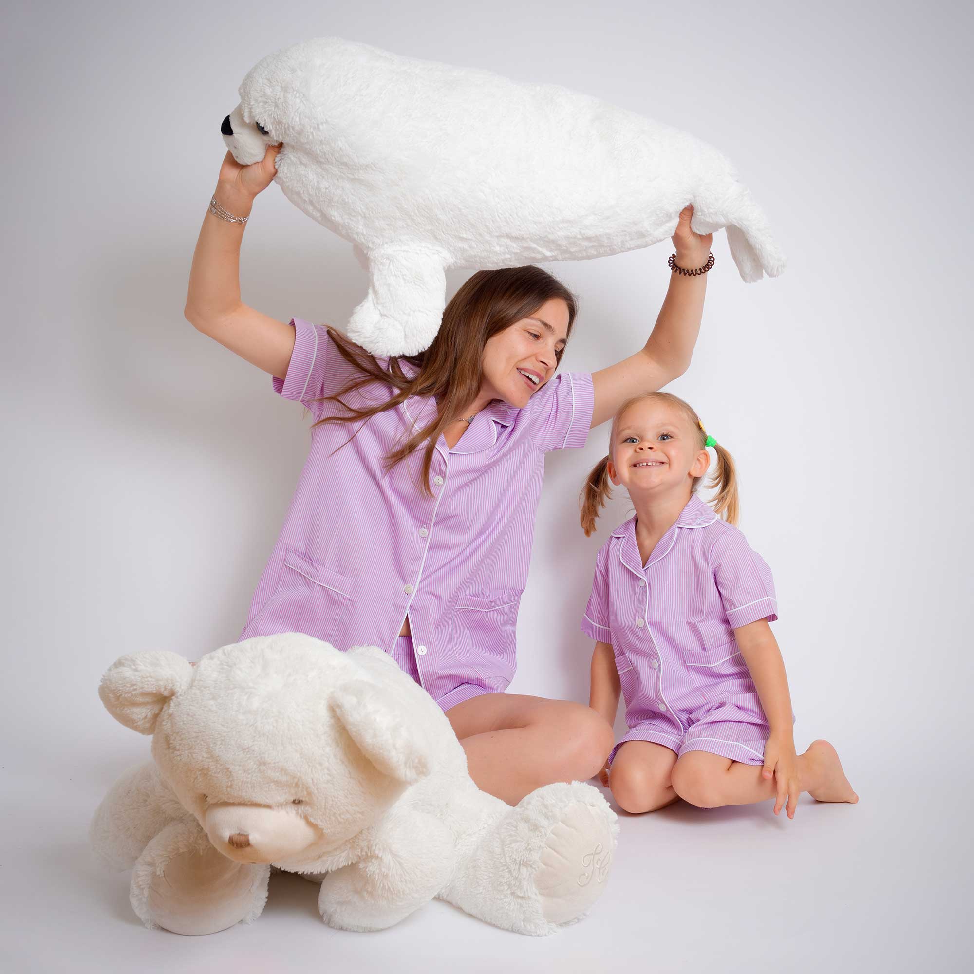Kids - Pyjama Collection - Blue & Pink Stripes (Dragonflies)