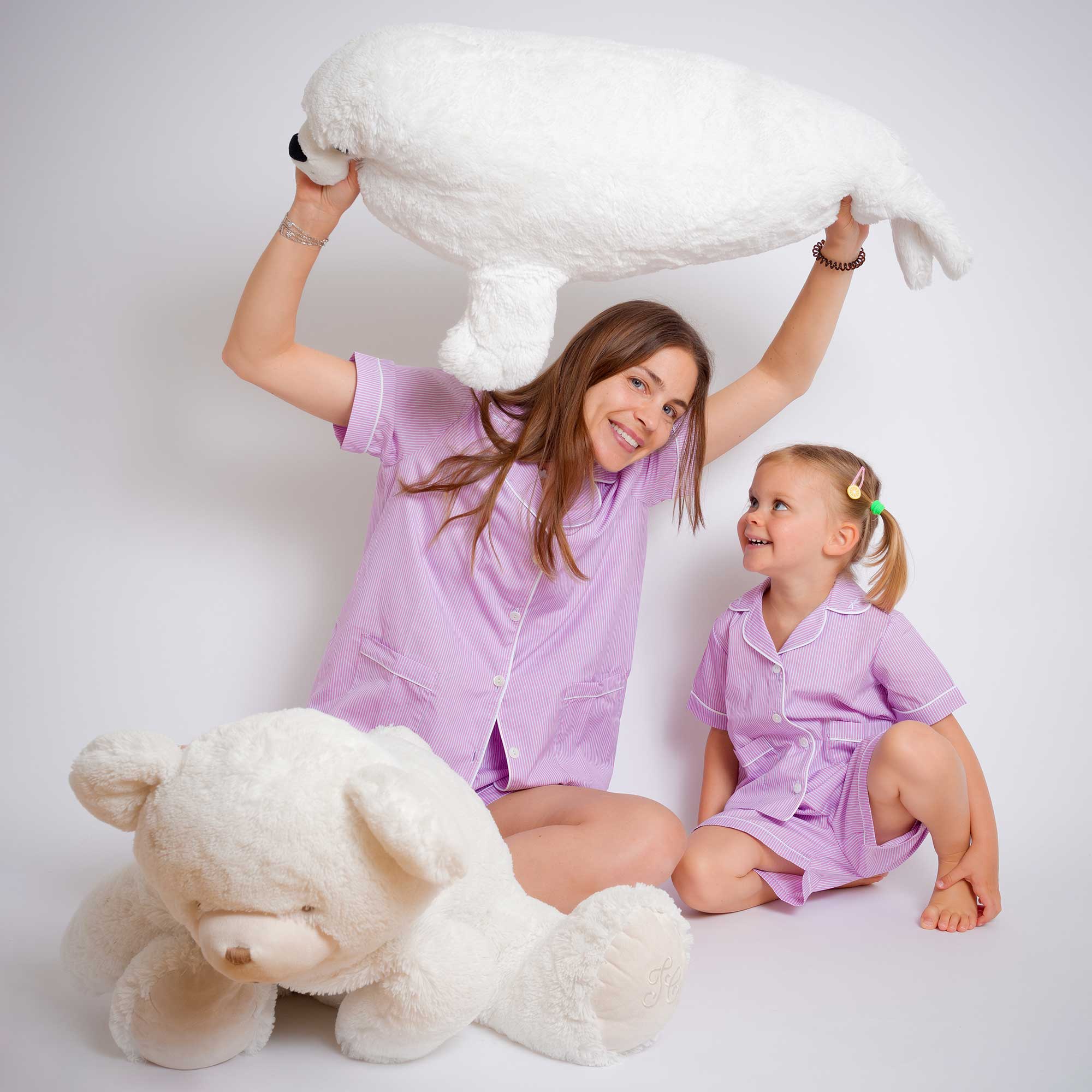 Kids - Pyjama Collection - Blue & Pink Stripes (Dragonflies)