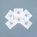 Sailboats - Cocktail Napkins — hand-embroidered Italian linen cocktail napkin | Maison Alia