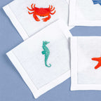 Table - Drink Placemat - Shellfish (Hand Embroidered)