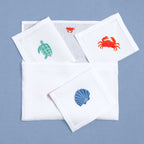 Table - Drink Placemat - Shellfish (Hand Embroidered)