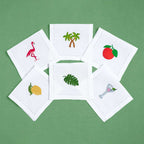 Table - Drink Placemat - Flamingo & Co (Hand Embroidered)