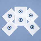 Table - Drink Placemat - Greek Eye (Hand Embroidered)