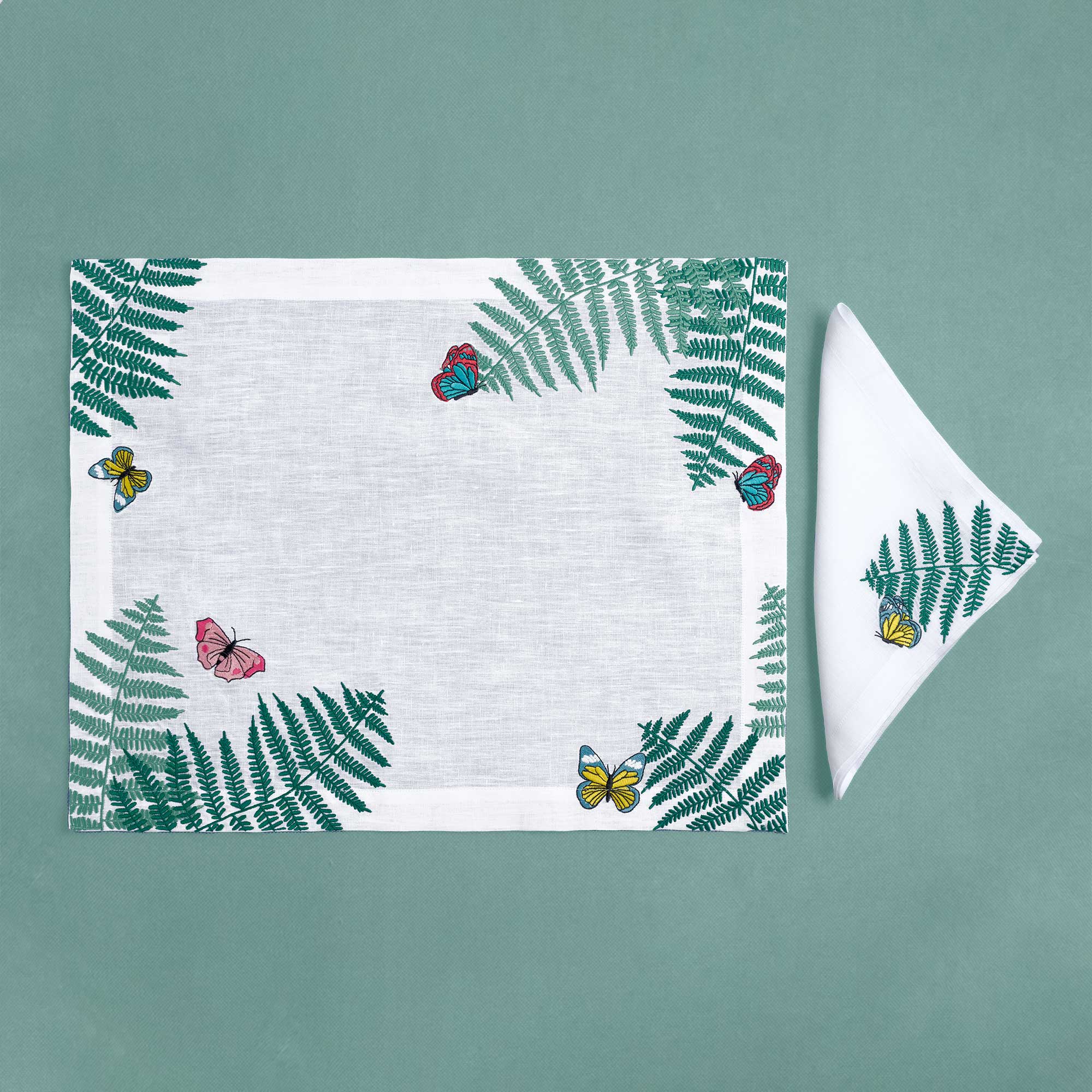 Table - Placemat - Butterflies & Ferns