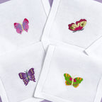 Table - Drink Placemat - Butterflies (Hand Embroidered)