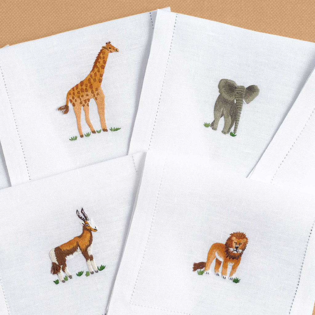 Table - Drink Placemat - Savanna (Hand Embroidered)