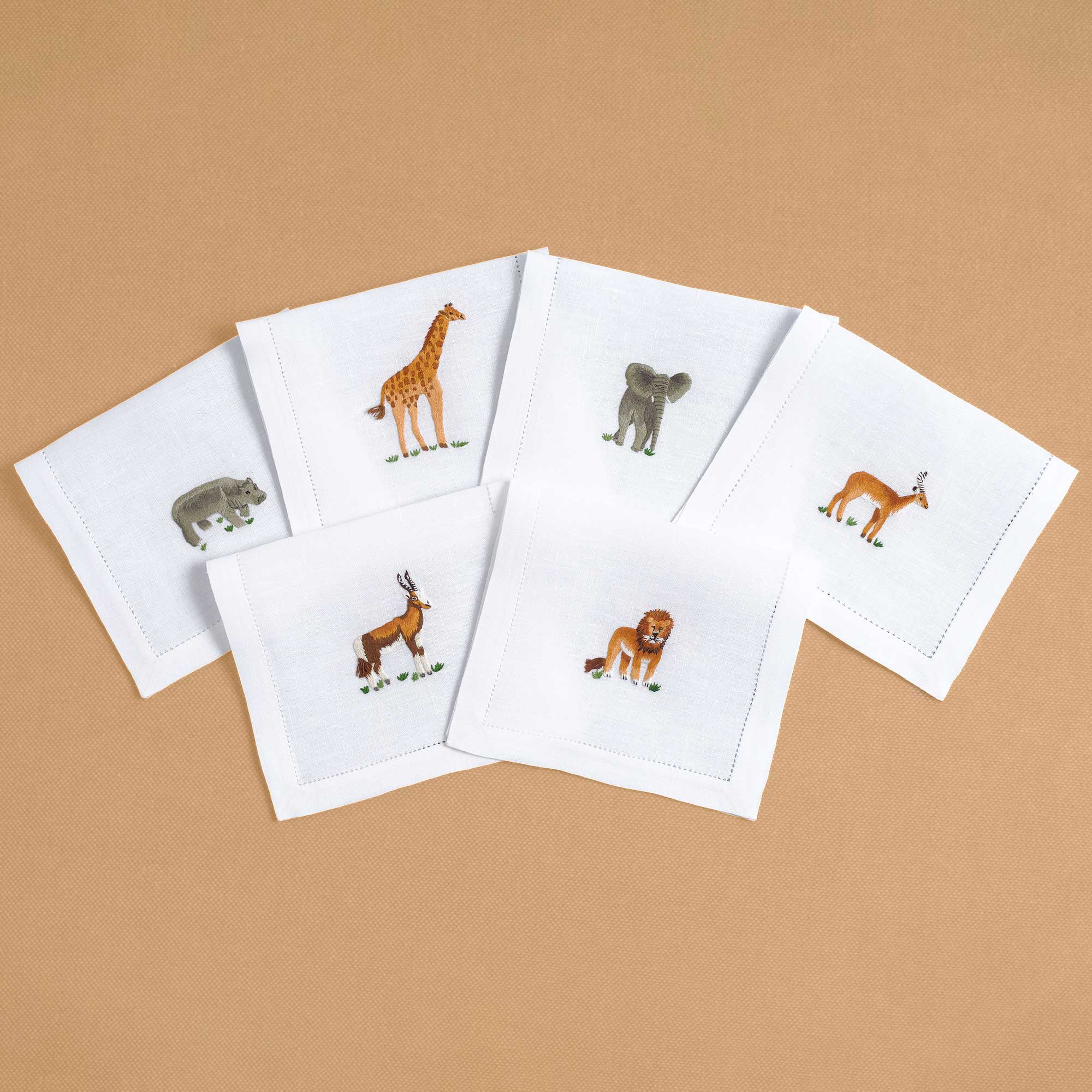 Table - Drink Placemat - Savanna (Hand Embroidered)