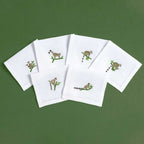 Table - Drink Placemat - Summer Lemurs (Hand Embroidered)