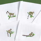 Table - Drink Placemat - Summer Lemurs (Hand Embroidered)
