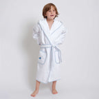 Kids - Bath Collection - Bathrobes (Light Blue Piping & Fish)