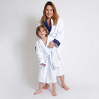 Kids - Bath Collection - Bathrobes (Light Blue Piping & Fish)