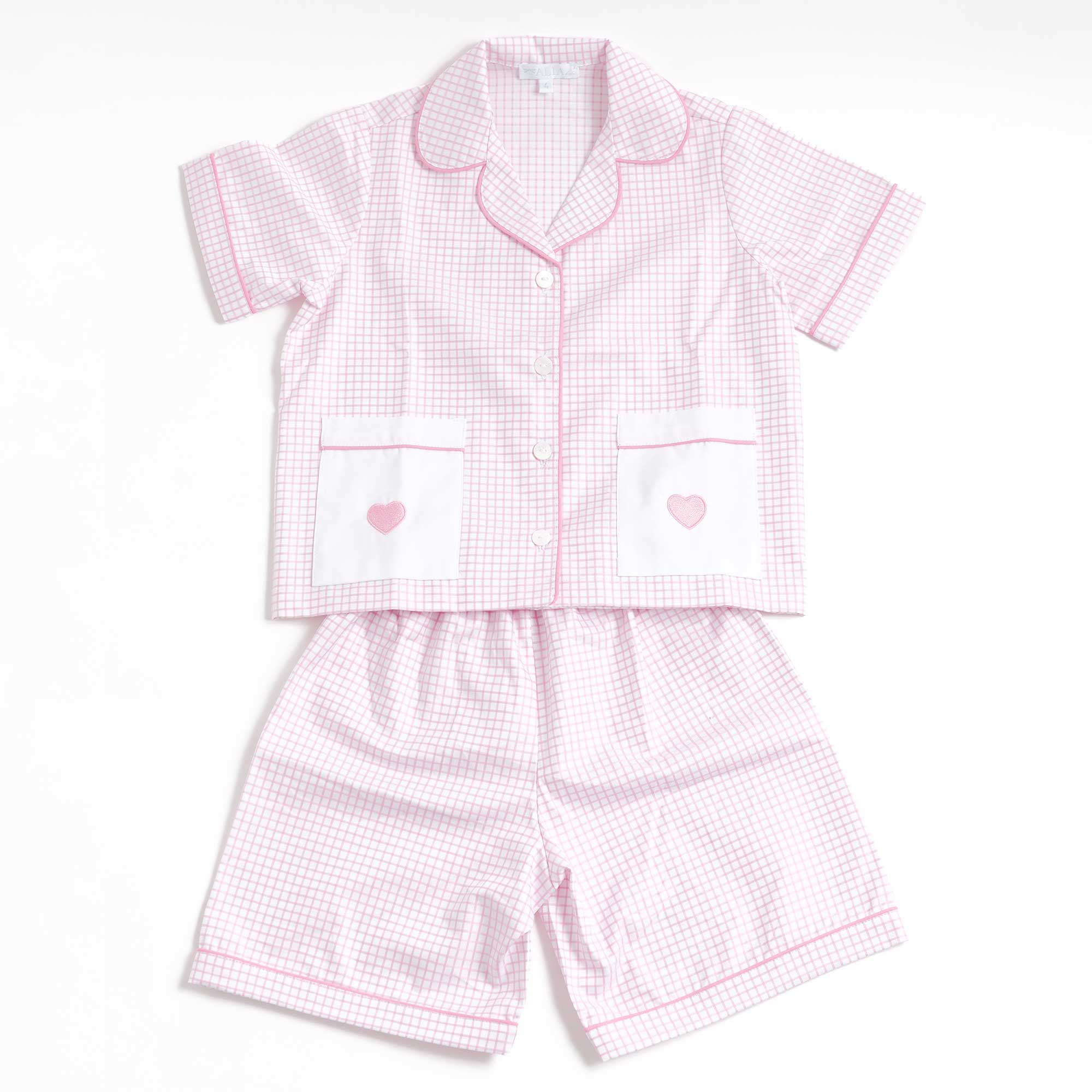 Kids - Pyjama Collection - Checkered Pink (Heart)