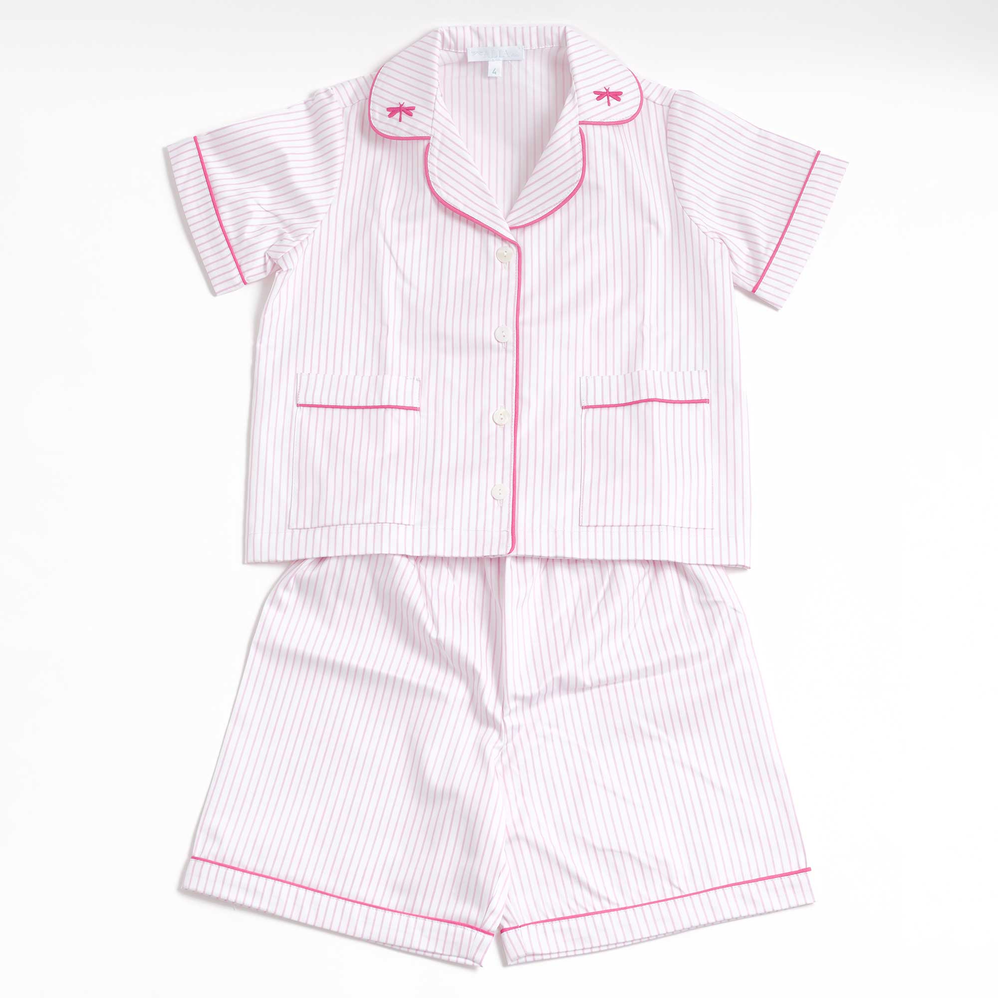 Kids - Pyjama Collection - Pink Stripes (Dragonflies)