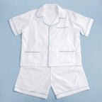 Kids - Pyjama Collection - Light Blue Piping (Fish)
