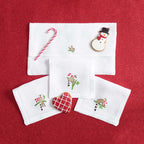 Table - Drink Placemat - Winter Lemurs (Hand Embroidered)