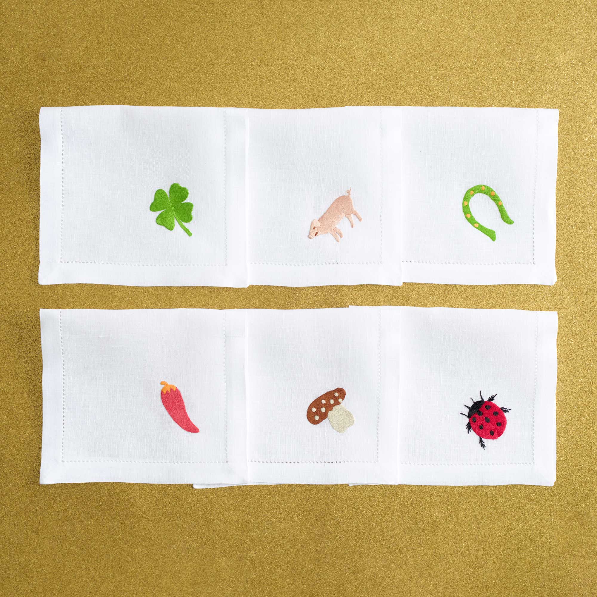 Table - Drink Placemat - Lucky Charms (Hand Embroidered)