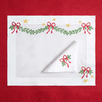 Table - Placemat - Christmas Wreath (Hand Embroidered)