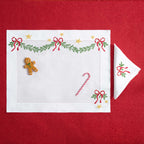 Table - Placemat - Christmas Wreath (Hand Embroidered)