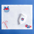 Christmas Ornaments (Placemat + Napkin) — hand-embroidered Italian linen placemat & napkin set | Maison Alia