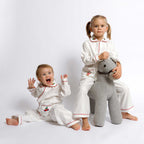 Kids - Pyjama Collection - White & Red Piping (Christmas)