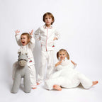 Kids - Pyjama Collection - White & Red Piping (Christmas)
