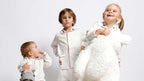 Kids - Pyjama Collection - White & Red Piping (Christmas)