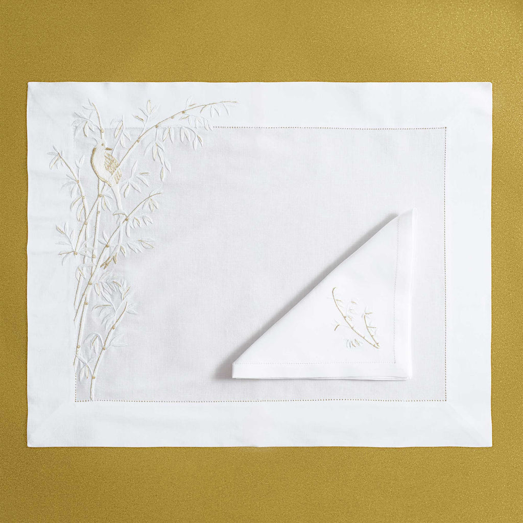 Table - Placemat - Bambou (Hand Embroidered)