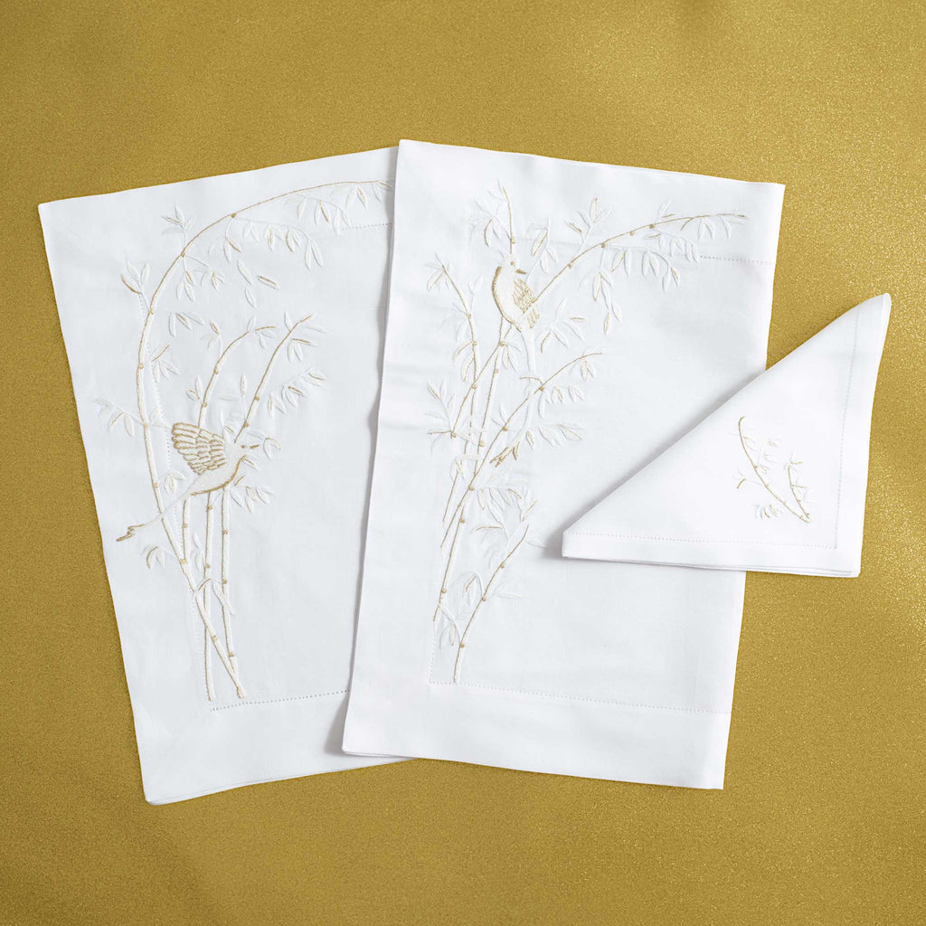 Table - Placemat - Bambou (Hand Embroidered)