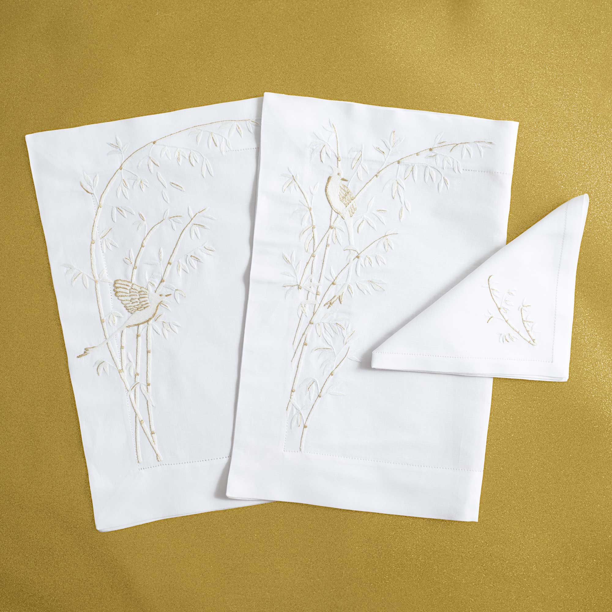 Table - Placemat - Bambou (Hand Embroidered)