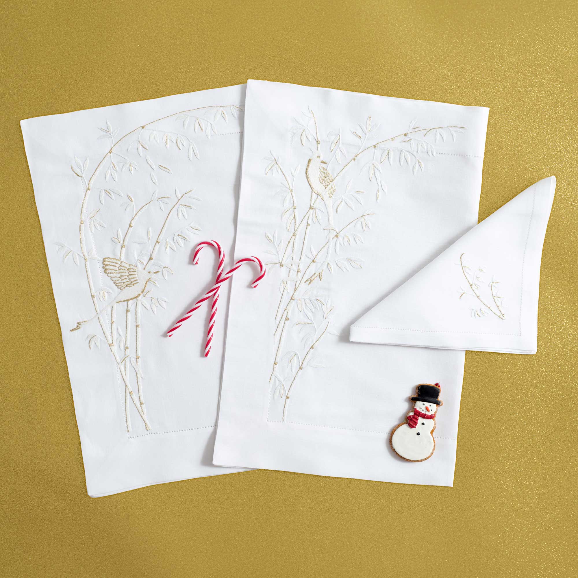 Table - Placemat - Bambou (Hand Embroidered)