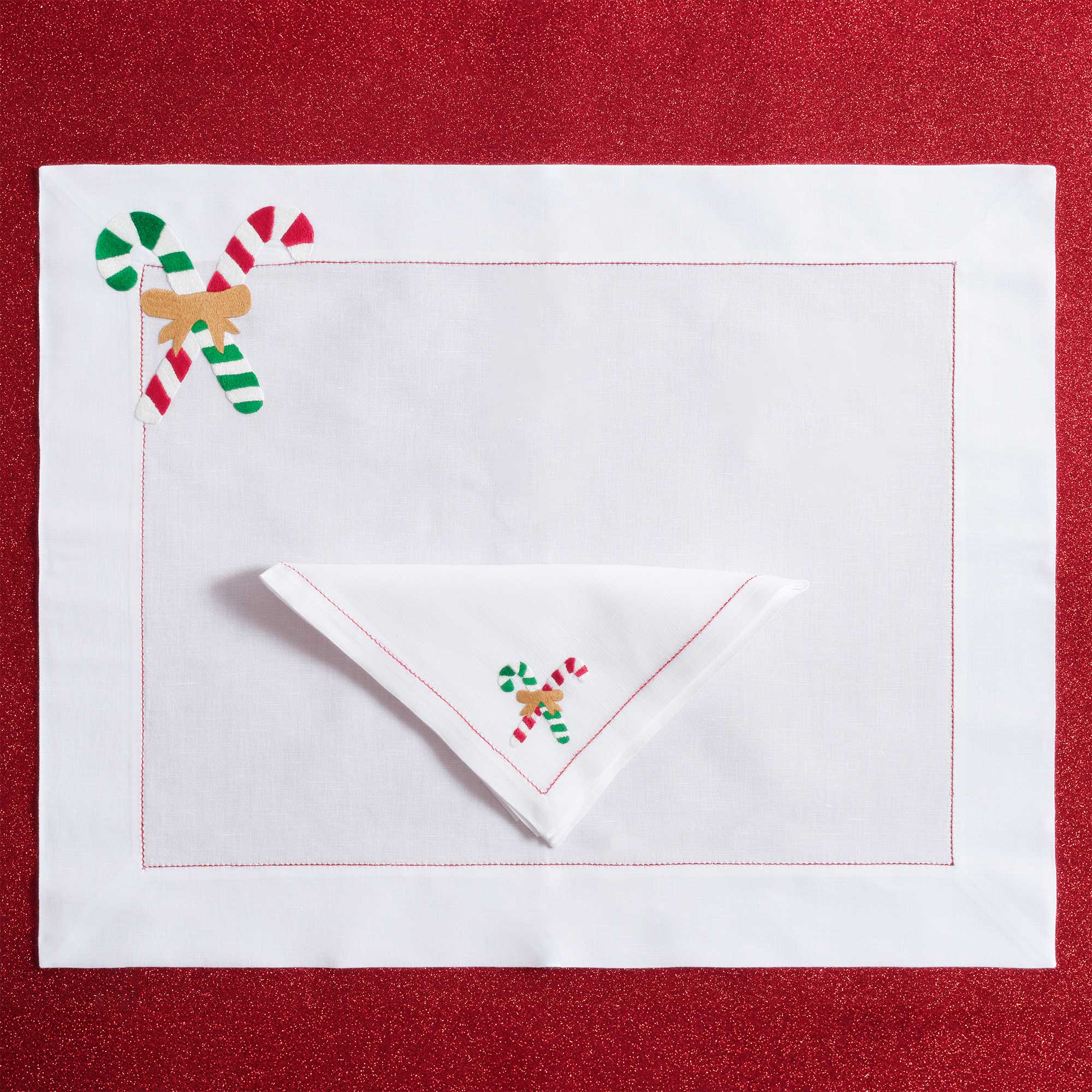 Table - Placemat - Christmas (Hand Embroidered)