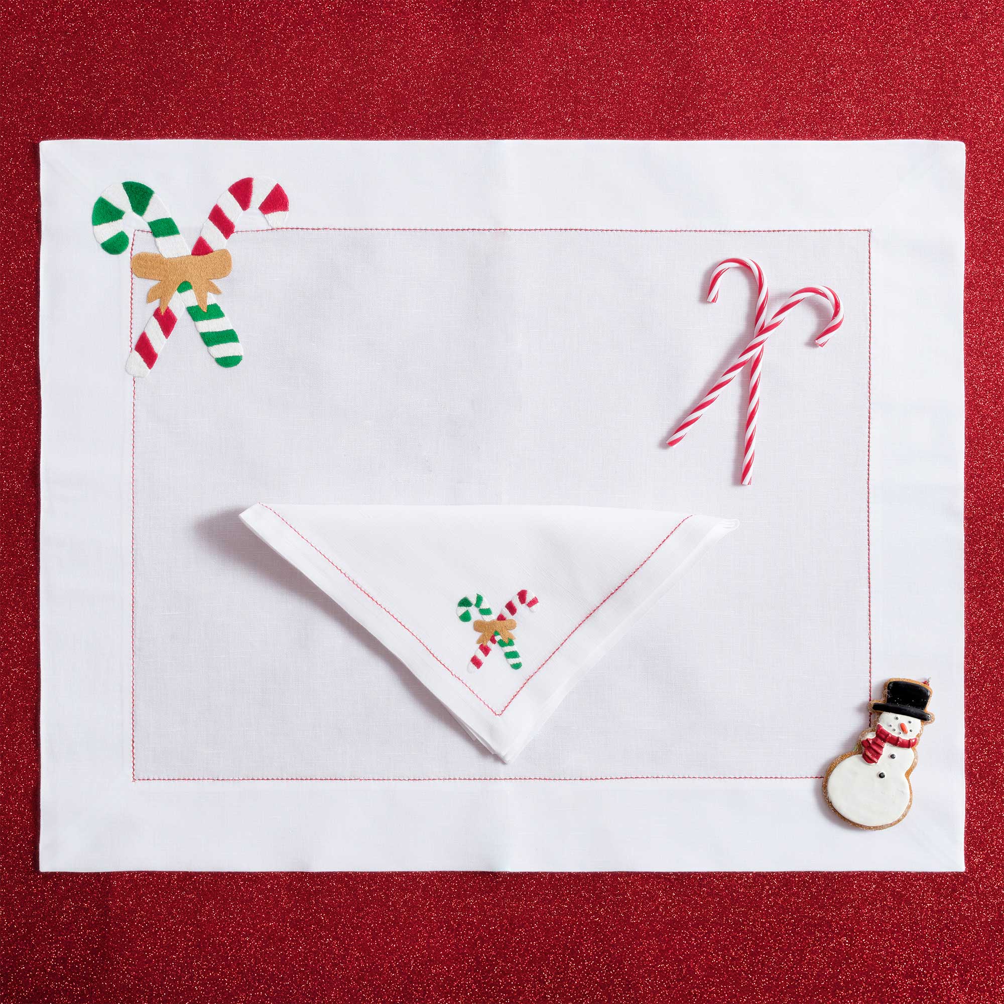 Table - Placemat - Christmas (Hand Embroidered)