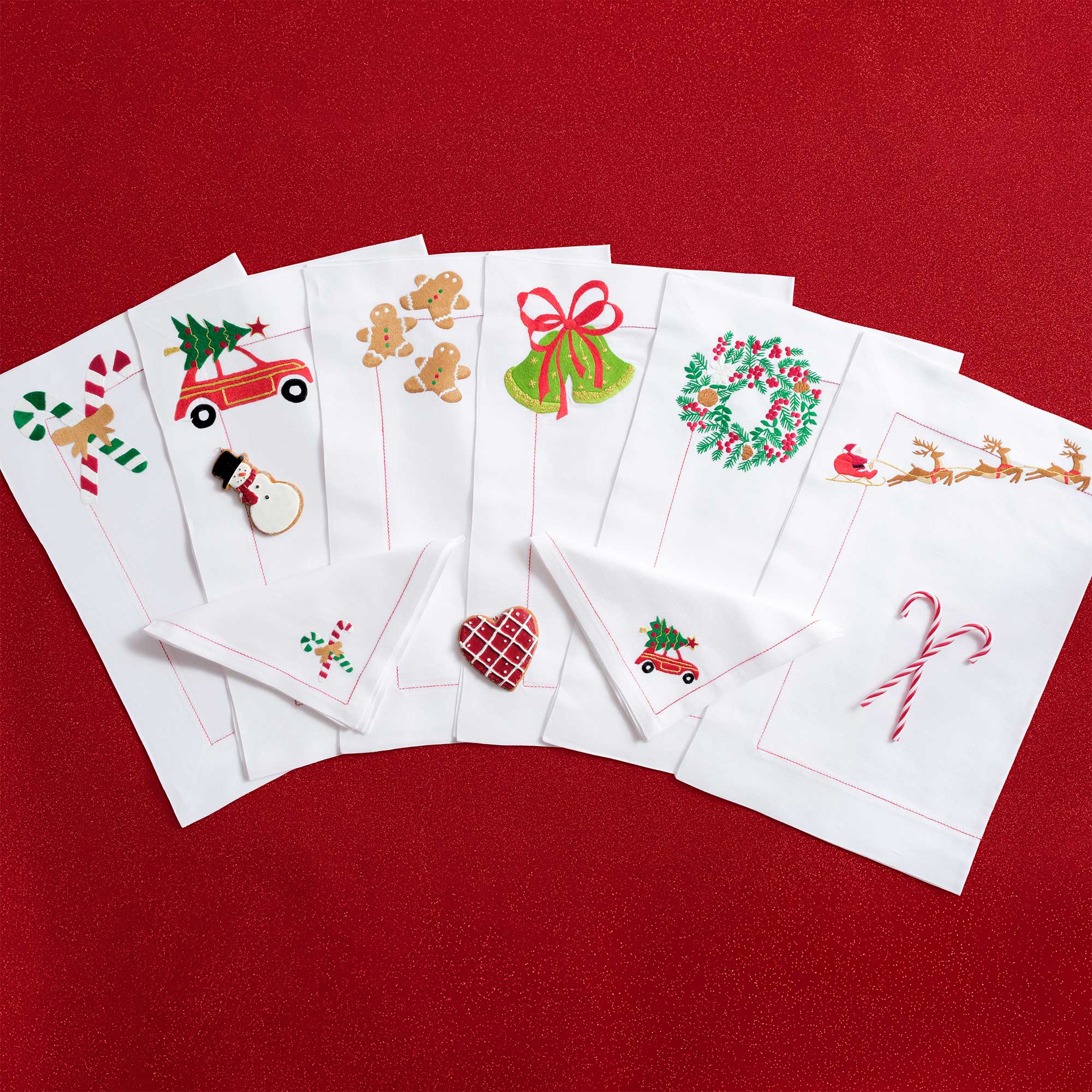 Table - Placemat - Christmas (Hand Embroidered)