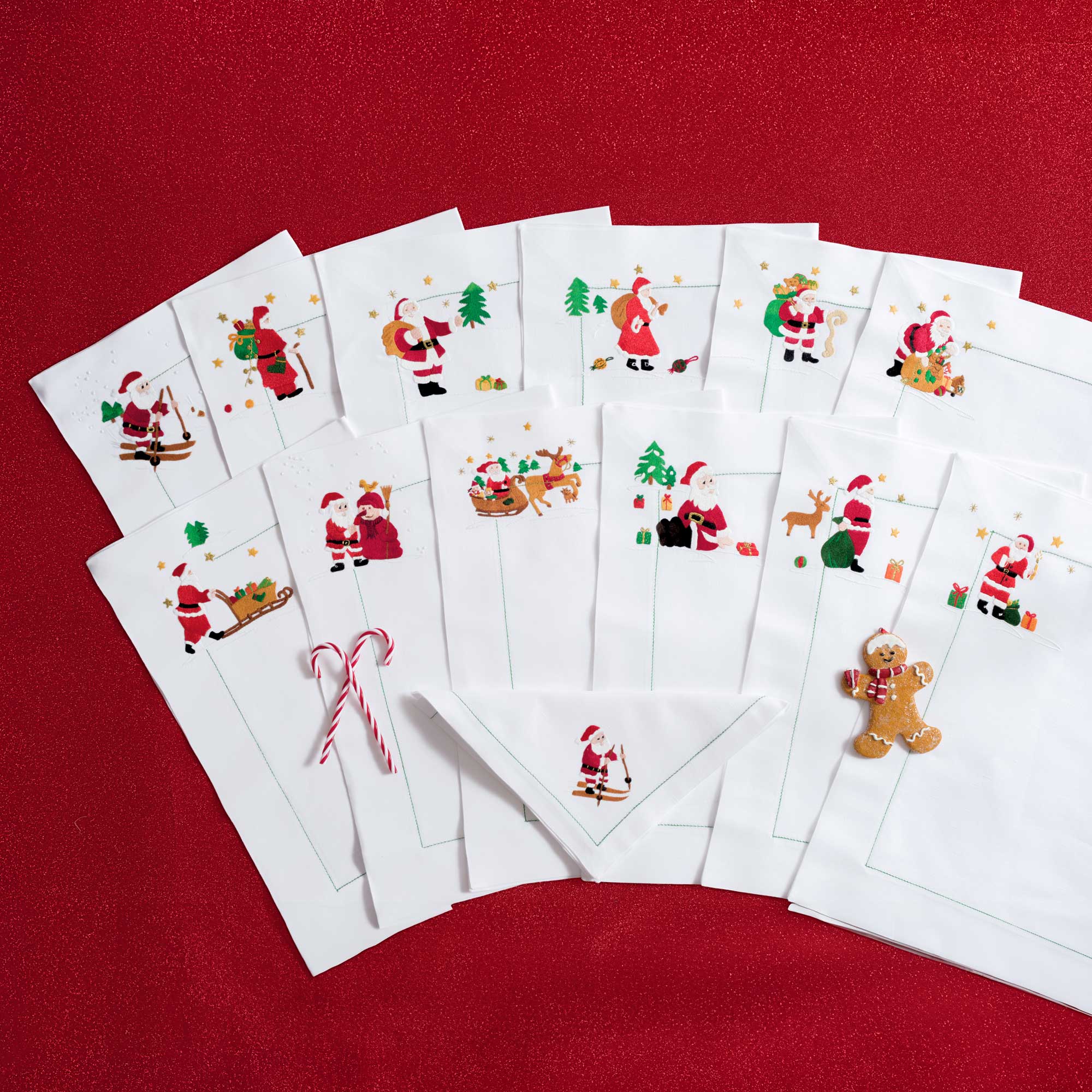 Table - Placemat - Santa Claus (Hand Embroidered)